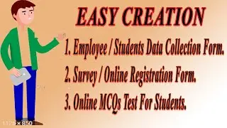 Google  Forms Tutorials | How To Create Online Form