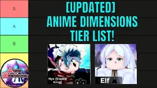 [UPDATED] The ULTIMATE Anime Dimensions TIER LIST!