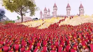 MEDIEVAL CASTLE RAID OF SPARTANS - Ultimate Epic Battle Simulator - UEBS