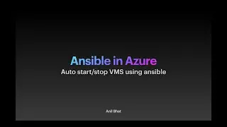 control azure vms using ansible