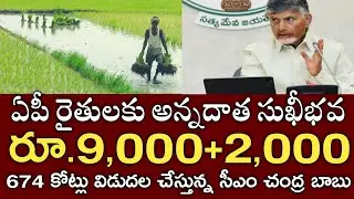 ఏపీ రైతులకు అన్నదాత సుఖీభవ9000+2000 ఖాతాల్లోకి 674 కోట్లు విడుదల|annadata sukibhava|pm kisan payment
