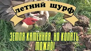 Лето в разгаре, земля каменная, но мы шурфим!