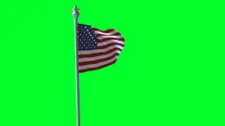 United States national Flag Animation Green Screen No Copyright Stock footage 2k_Shutterstock BD