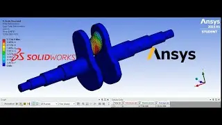 CrankShaft Analysis (Static Structural) || Solidworks+Ansys Tutorials