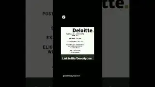 Deloitte Off-Campus Associate Analyst Recruitment 2022 Apply now #shorts