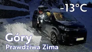 Prawdziwa Zima w Beskidach i Nocleg w Busie przy -13°C