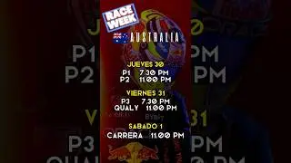 Prepara el café y los taquitos!estos son los horarios para el #gpaustralia  #f1 #checoperez #sports