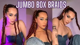 EASY JUMBO BOX BRAIDS *beginner friendly*