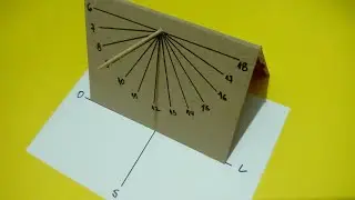Como fazer RELÓGIO de SOL que funciona de verdade | relógio de papelão e materiais recicláveis | DIY