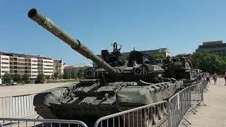 Destroyed Russian Tanks in Prague (thx to Ukraine!)