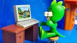 Мультики для детей с игрушками - Гекко ловит приведение!