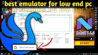 Best Emulator For Low End Pc | Android 7 | FreeFIre Google Login Support