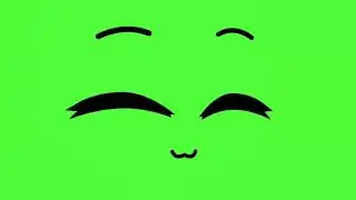 Cute green screen face