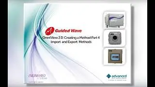 Import and Export Methods - Creating a Method Part 4