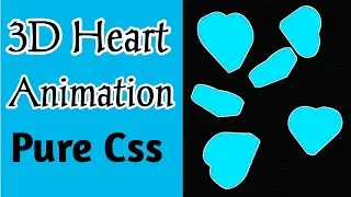 3D Heart 💕 Animation use to only Css💜 | Pure Css Animation 💜