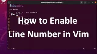 How to enable the line number in Vim editor