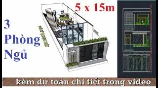 Nhà phố 5m x 15m