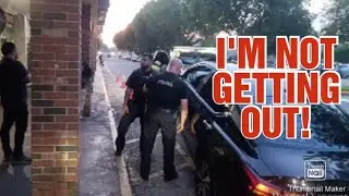 MAN REFUSED TO EXIT ILLEGALLY PARKED CAR FOR TOW!