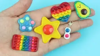 6 DIY - FIDGET TOY IDEAS - Viral Fidget Toys - Funy POP ITs and more..