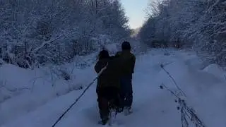 Сезон охоты 2016.  Жизнь в лесу, строим баню. Охота на кабана. Зил 131 застрял во льдах. Жесть!!!