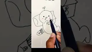 cute sketch in 5 minutes|| #easytricks #art #fiveminutes #shorts
