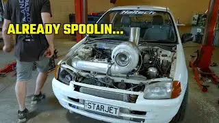 We put a 3000hp turbo on our car!