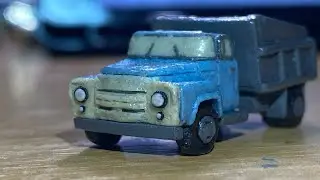 Грузовик ЗиЛ 130 из пластилина