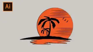 How to Make Beach and Travel Logo | Logo Design in Illustrator cc |  Graphic Design Tutorial