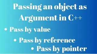 Passing objects as arguments. Pass an object as argument in a function 