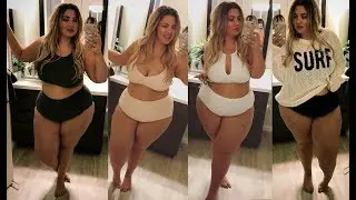 PLUS SIZE FASHION BIKINI SWIMSUIT TRY ON HAUL | I'm shocked this fit! AERIE | Sometimes Glam