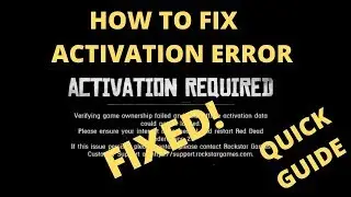Red Dead Redemption 2 Activation Required FIXED | Verifying Game Ownership Failed