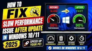 How to Fix Slow Performance After a Windows 10/11 Update (Speed Up Your PC)