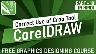 how to use crop tool in Corel draw | crop tool tutorial in Hindi | CorelDraw Basic in  Hindi
