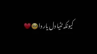 Ho Kamli Ji Naa Puchdi | New Trending Song | Black Screen Lyrics | Whatsapp Status #viral#lyric#urdu