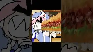 Touhou | Yuyuko eats a giant sandwich 