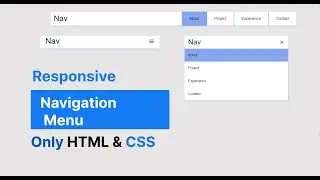 How to Create Responsive Navigation Bar using HTML and CSS