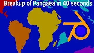 Blender Animation - Breakup of Pangaea in 40 seconds