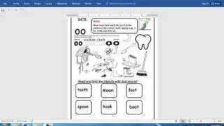 Kg2 Jolly Phonics oo sound