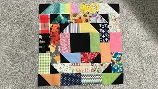 Scrappy folded corners quilt block tutorial