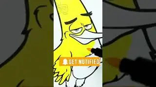 Angry Birds Chuck / Oddly Satisfying Speed Coloring with Marker Pen