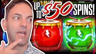 🥁 FINALLY 30 Minutes on Thunder Drums $10 to $50 Spins!