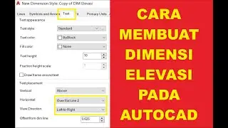 Cara Membuat Dimensi Elevasi pada Autocad