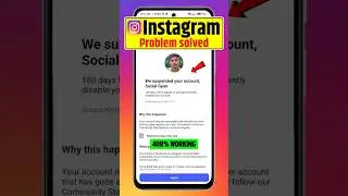 Instagram account suspended problem | how to recover suspended instagram account