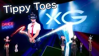 XG 🦶 Tippy Toes // ASMR style K-Pop // in Beat Saber // Mixed Reality+ // MMD