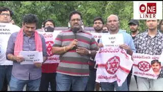 #NRIJanasena protesting for AP development and #SaveApFromYCP asking for  #StopAttackingPersonally