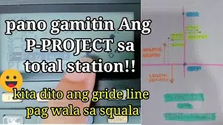 how to use P-PROJECT in topcon Total station!establish of grid line!road lay out! building lay out