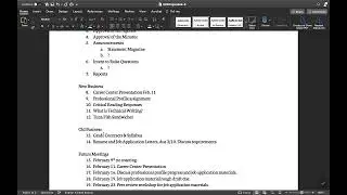 Meeting Minutes and Agenda