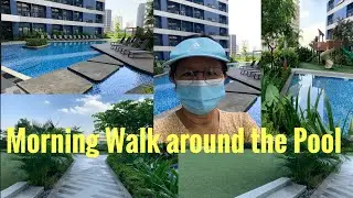 Morning Walk around this Gorgeous Pool/ Condo Living/ Philippines #shorts