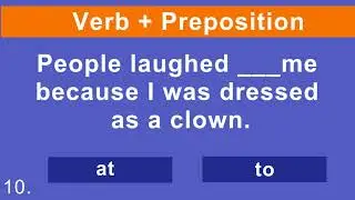 ESL Test | Verb +Preposition | English quiz for ESL students