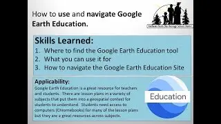 How to use Google Earth Education.